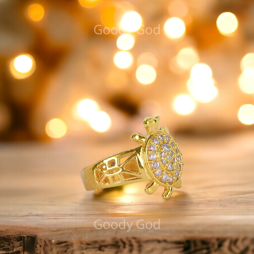 Goodygod Adjustable Tortoise Ring | Meru Kachhua Ring